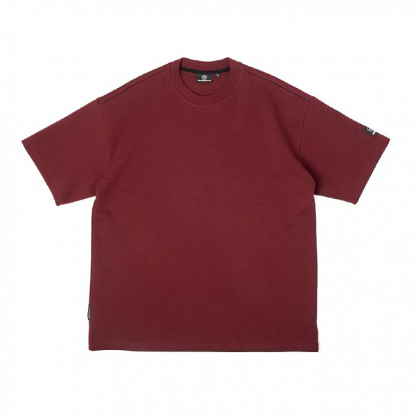 Футболка THE BAD FRIENDS Basic left sleeve logo doubleface бордовый