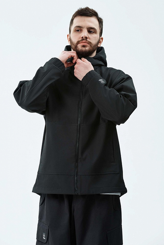 Куртка THE BAD FRIENDS Softshell удлиненная черный