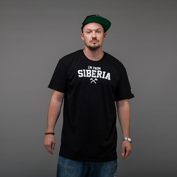 Футболка I'AM FROM SIBERIA "Classic" оверсайз черный