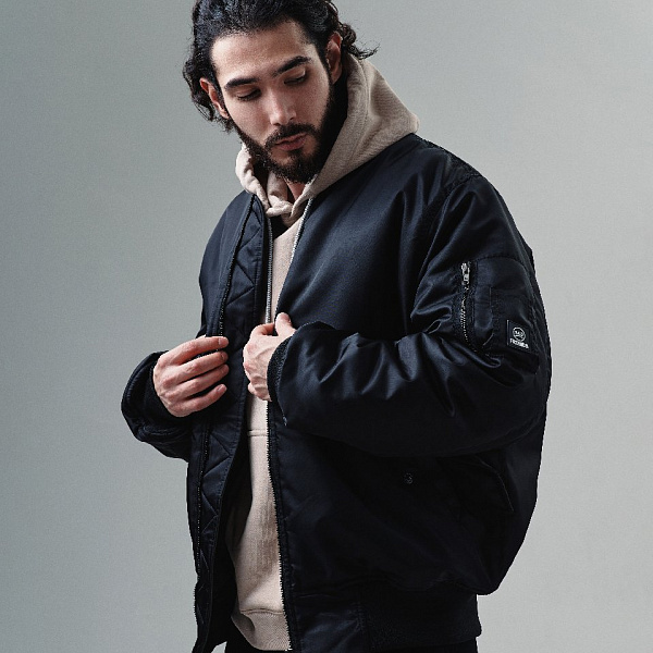 Бомбер THE BAD FRIENDS BIG Daddy Flight Jacket черный
