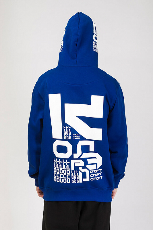 Толстовка CODERED Hood Up Василек Letter Kit