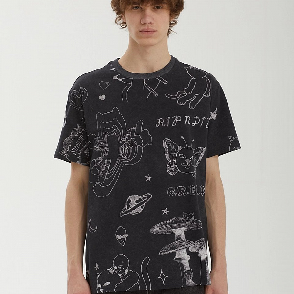 Футболка RIPNDIP NERMAL DOMINATION TEE BLACK WASH