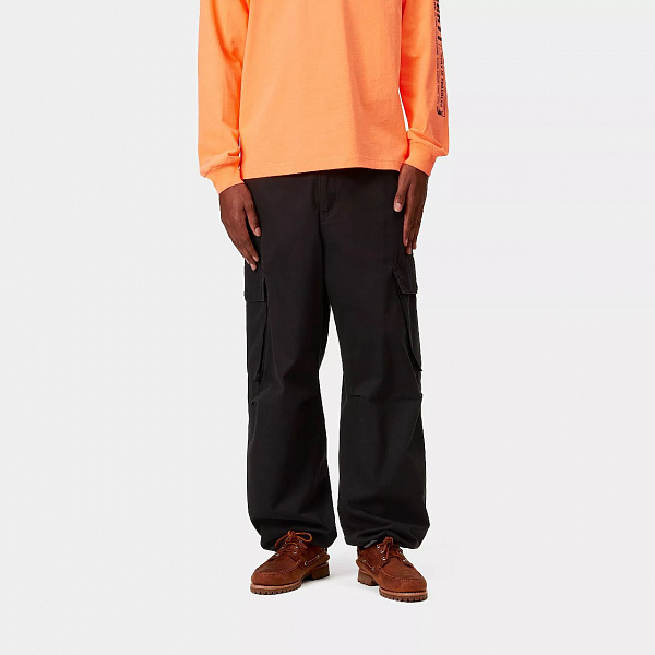 Брюки CARHARTT WIP карго Unit Pant (Relaxed fit) BLACK (STONE WASHED)
