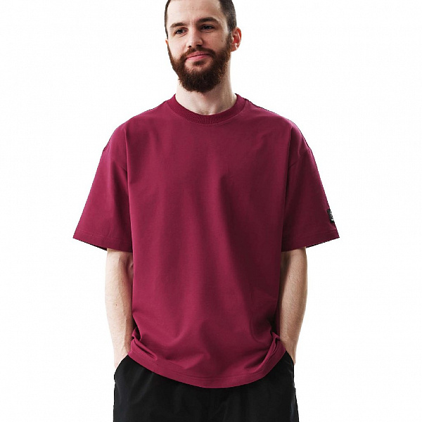 Футболка THE BAD FRIENDS Basic left sleeve logo 250гр Volume фуксия