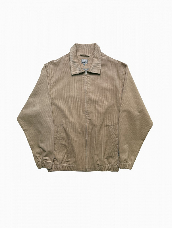 Овершот THE BAD FRIENDS на молнии Old school вельвет кремовый