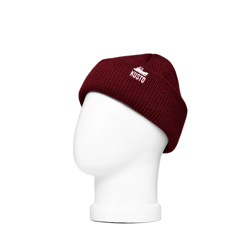 Шапка KUSTO "FUNKY Short" вышивка Бордо | Bordo