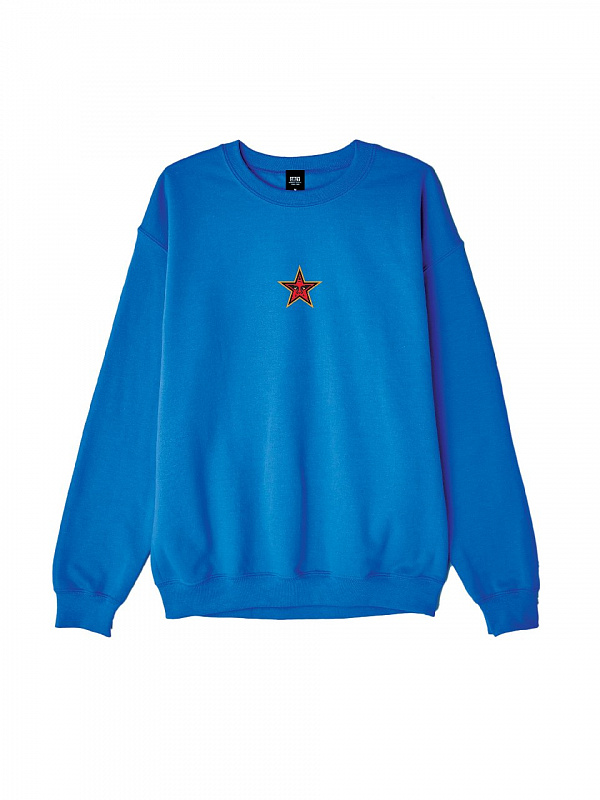 Толстовка без капюшона OBEY STAR FACE ROYAL BLUE