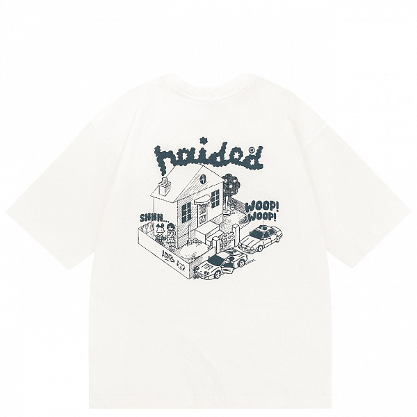 Футболка HAIDED GETAWAY RLXD HW TEE ecru молочный