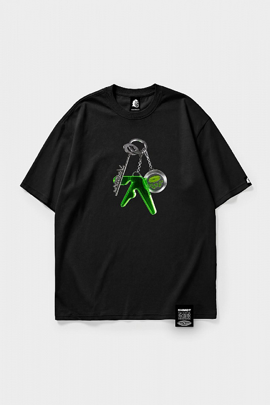 Футболка SHMOT "APHEX KEYCHAIN", MONO черный