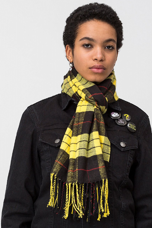 Шарф Cheap Monday Cheap Cheap City scarf Check BLACK/BRIGHT YELLOW