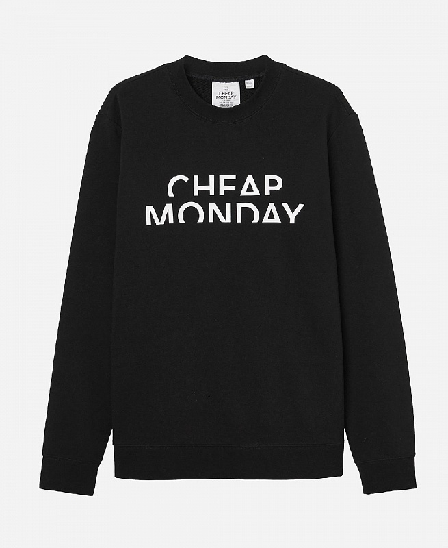 Свитшот Cheap Monday Worth sweat Spliced cheap BLACK