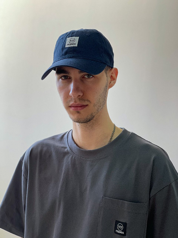 Кепка THE BAD FRIENDS Dad Cap Washed Cotton тёмно-синий