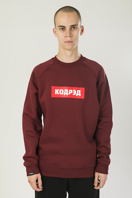 Толстовка CODERED крюнек Firm Бордовый Boxlogo Cyrillic