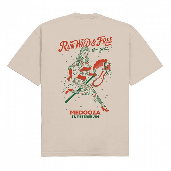 Футболка MEDOOZA boxy "Hobbyhorsing" бежевый