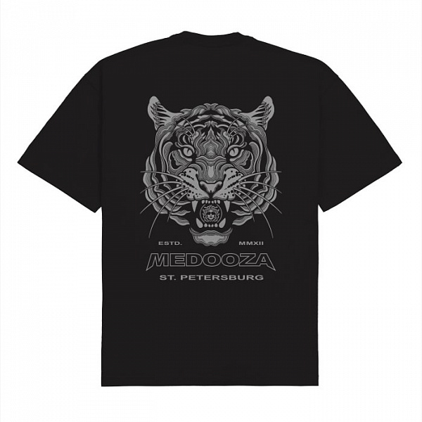 Футболка MEDOOZA boxy "Tiger Head" черный