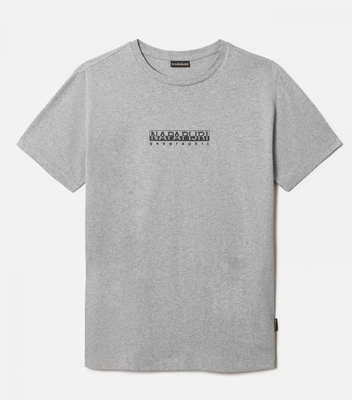 Футболка NAPAPIJRI S-BOX SS 4 160 MEDIUM GREY MELANGE серый