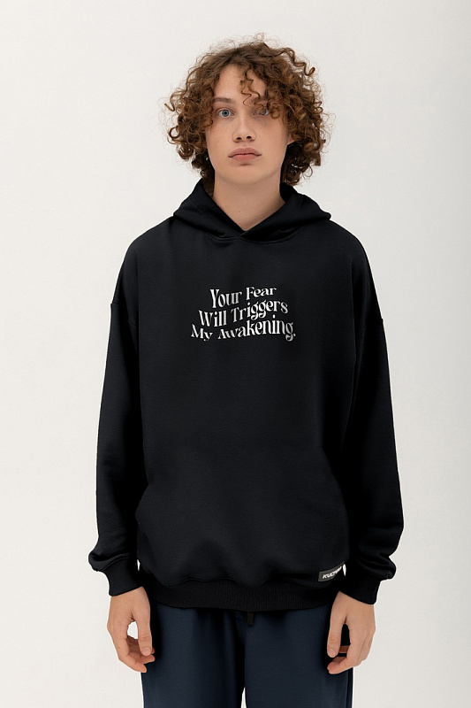 Худи KUL'TURA "Trigger" oversize черный