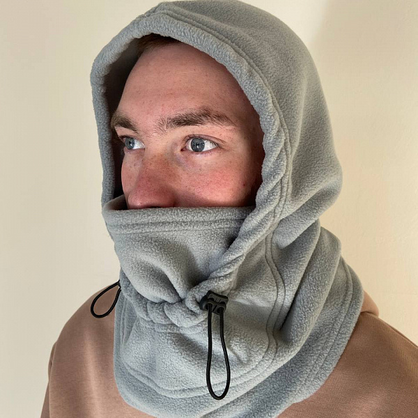 Капюшон МОЛОДОСТЬ флисовый Light Grey Серый