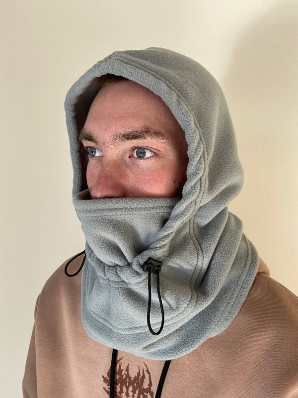 Капюшон МОЛОДОСТЬ флисовый Light Grey Серый