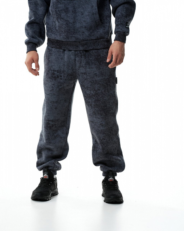 Штаны THE BAD FRIENDS Basic fit WRM антрацит Ш4 начес flecee винтаж