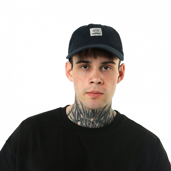 Кепка THE BAD FRIENDS Dad Cap Washed Cotton черный