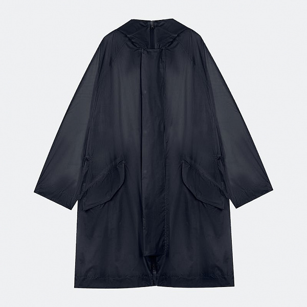Плащ SHU унисекс из рипстоп ткани черный
