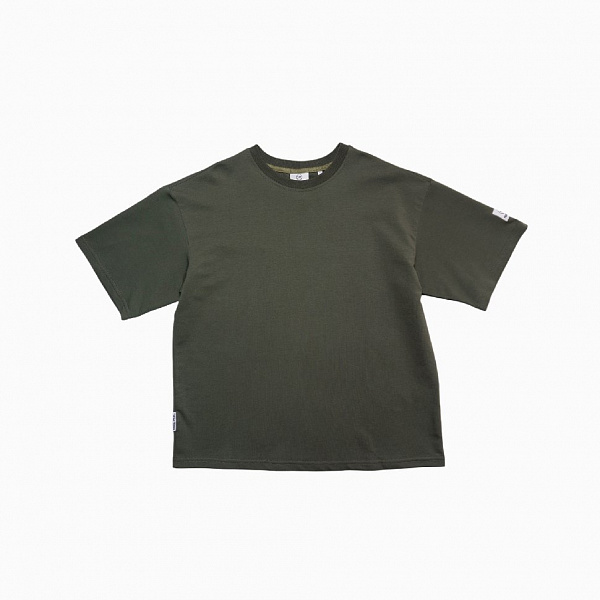 Футболка THE BAD FRIENDS UNIBasic left sleeve logo 250гр Хаки
