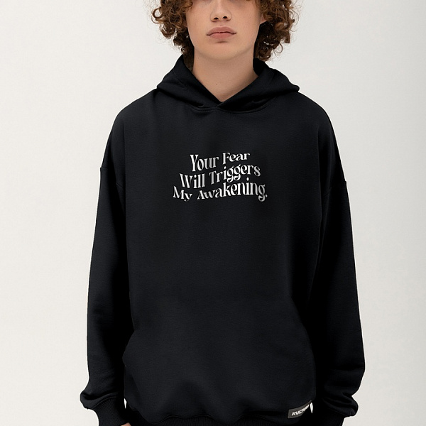 Худи KUL'TURA "Trigger" oversize черный