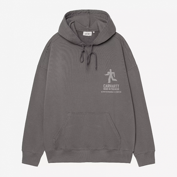Худи CARHARTT WIP Hooded Distance Sweat GRAPHITE (STONE DYED)