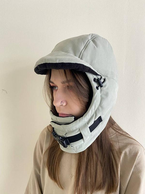Шапка дутая Called a Garment Hurricane Trapper Hat бледно-зеленый