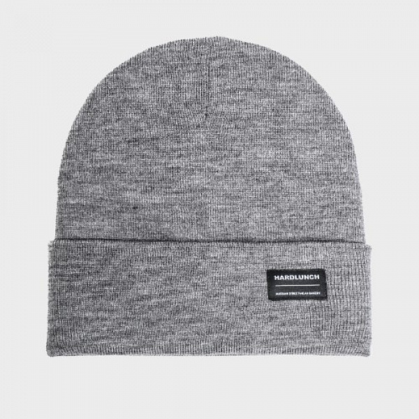 Шапка HARD LUNCH Beanie classic темный меланж