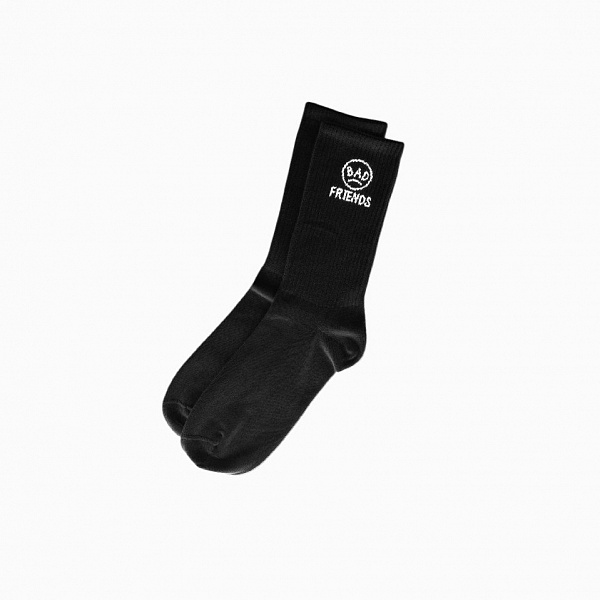 Носки THE BAD FRIENDS logoV02 черный/белый
