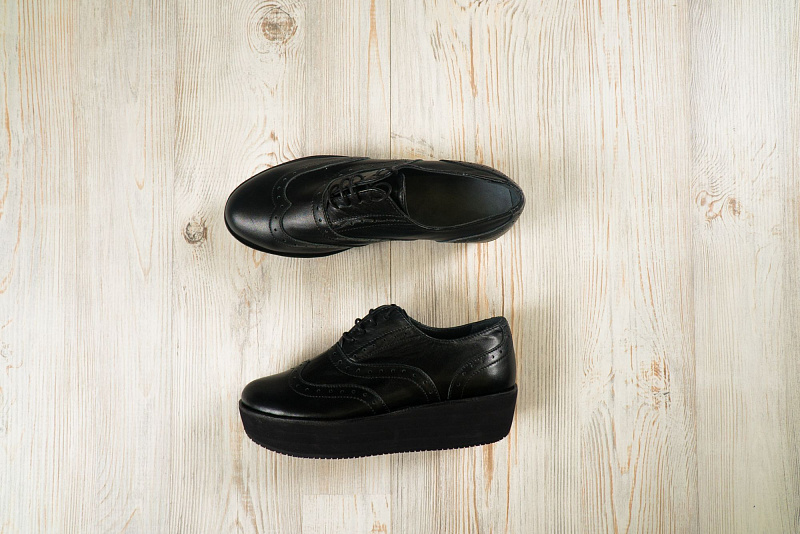 Обувь жен AFUOR  Brogue №2 All Black30 DS0103000