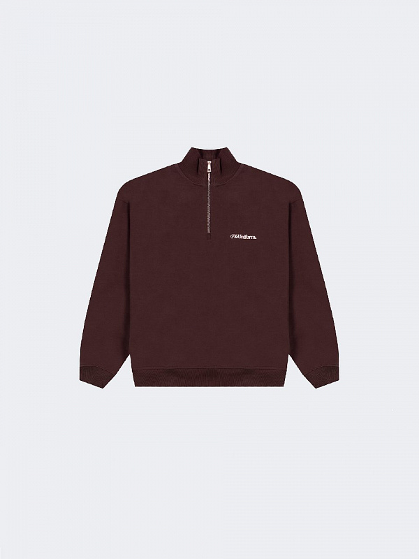 Свитшот UNIFORM Half-zip Heavy Classic коричневый