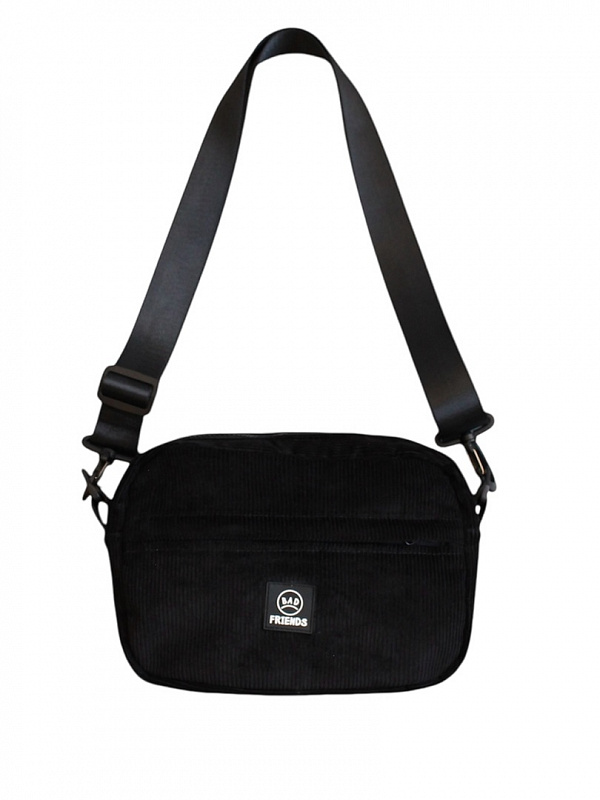 Сумка THE BAD FRIENDS Shoulder bag XL black sling вельвет черный