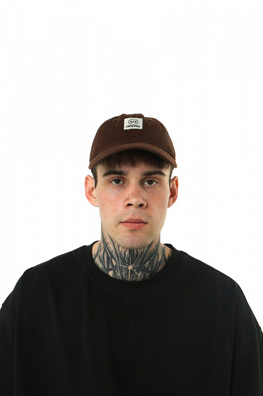 Кепка THE BAD FRIENDS Dad Cap Washed Cotton коричневый