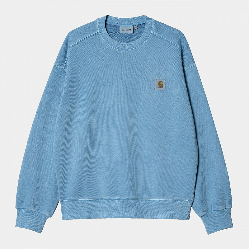 Толстовка CARHARTT WIP Nelson Sweatshirt PISCINE (GARMENT DYED)