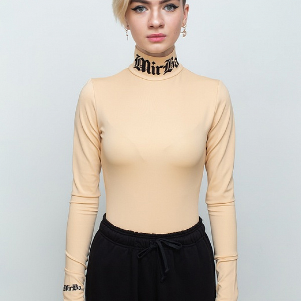Боди MIRBA LOGO бежевый