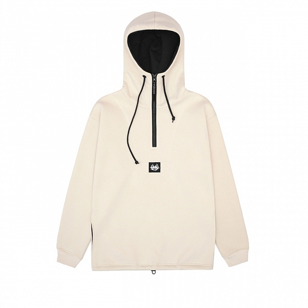 Худи HOOK Халфзип «Лого» бежевый