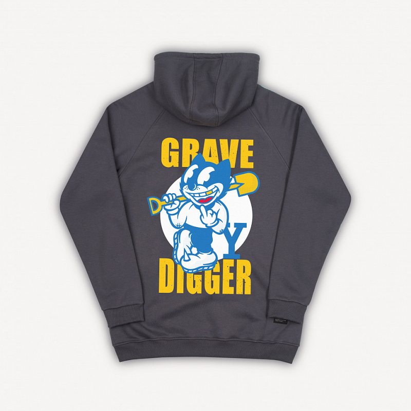 Худи ЮНОСТЬ™ «Gravedigger» Темный графит