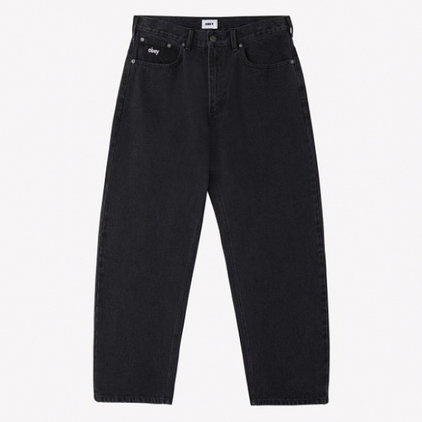 Джинсы OBEY (Baggy fit) BIGWIG BAGGY DENIM FADED BLACK