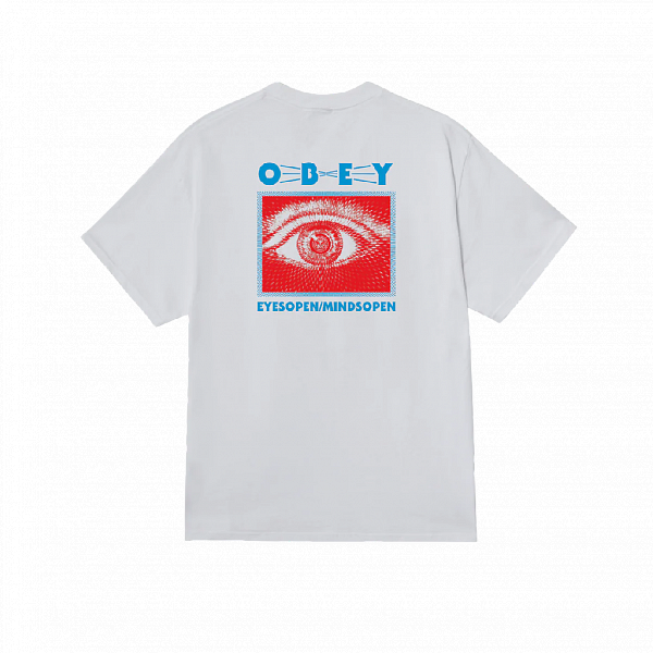 Футболка OBEY EYES OPEN MINDS OPEN WHITE