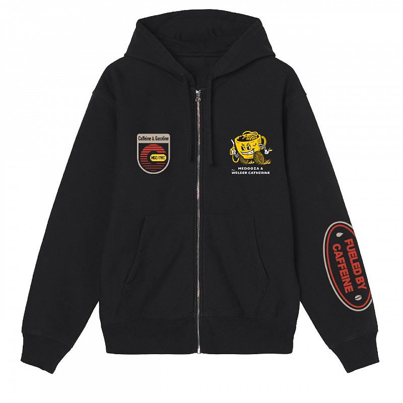 Худи на молнии MEDOOZA x TWC Zip "Coffee Crew" черный