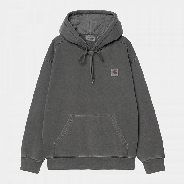 Толстовка CARHARTT WIP Hooded Nelson Sweatshirt GRAPHITE (GARMENT DYED)