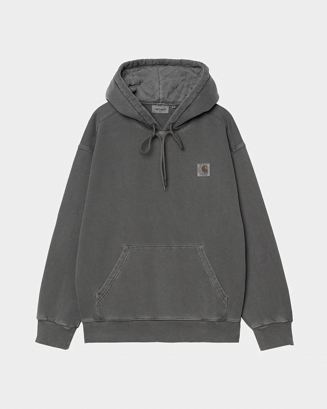 Толстовка CARHARTT WIP Hooded Nelson Sweatshirt GRAPHITE (GARMENT DYED)