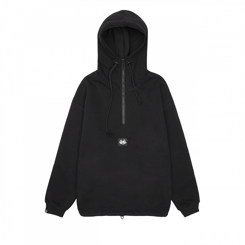 Худи HOOK Халфзип «Лого» черный