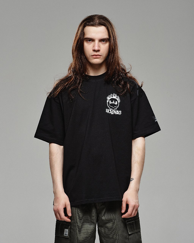 Футболка THE BAD FRIENDS "Faire Logo" 200г черный