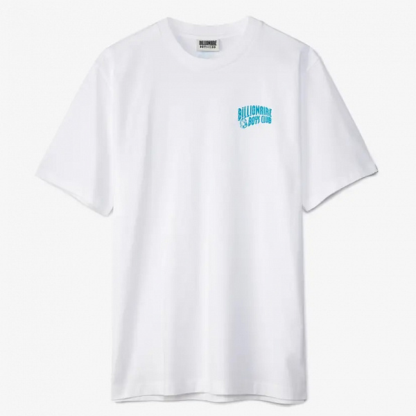 Футболка BILLIONAIRE BOYS CLUB SMALL ARCH LOGO HIGHLIGHT WHITE WITH BLUE LOGO