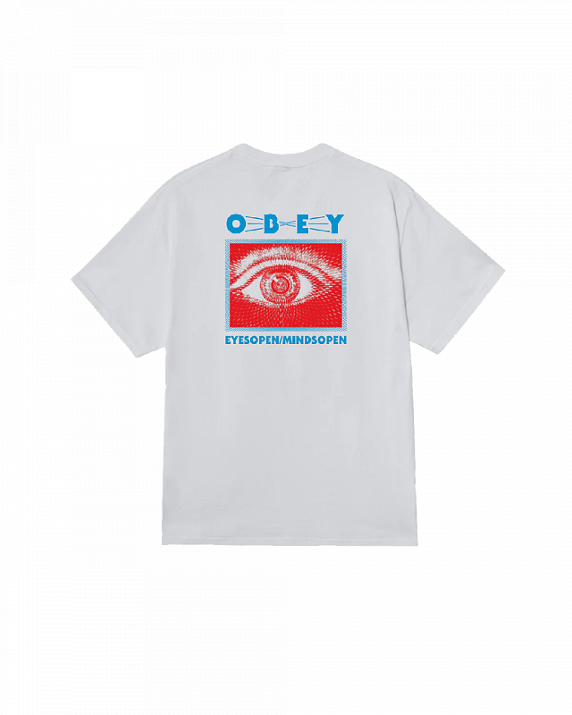 Футболка OBEY EYES OPEN MINDS OPEN WHITE