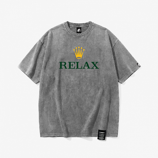 Футболка SHMOT "RELAX", GARMENT DYE серый